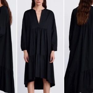 Zara midi cotton poplin dress